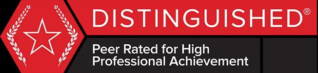 Martindale-Hubbell Distinguished — Peer Rated for High Professional Achievement